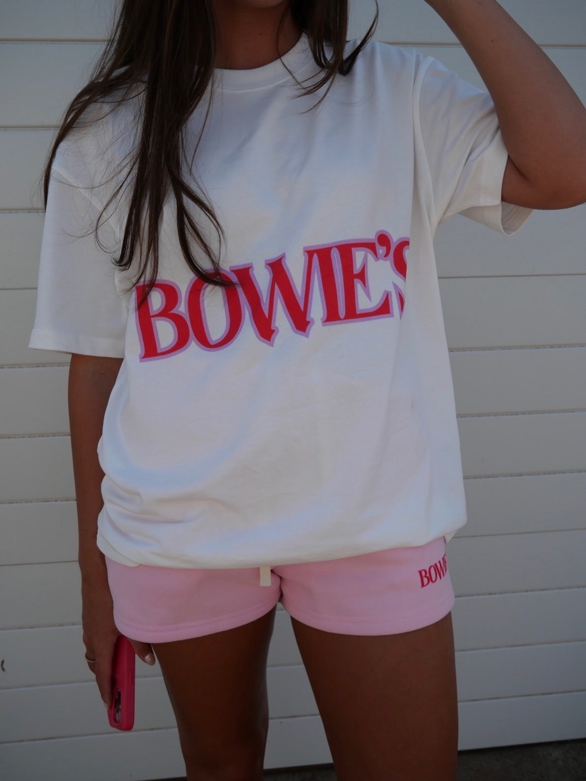 Evangeline T-Shirt - White & Rose Quartz