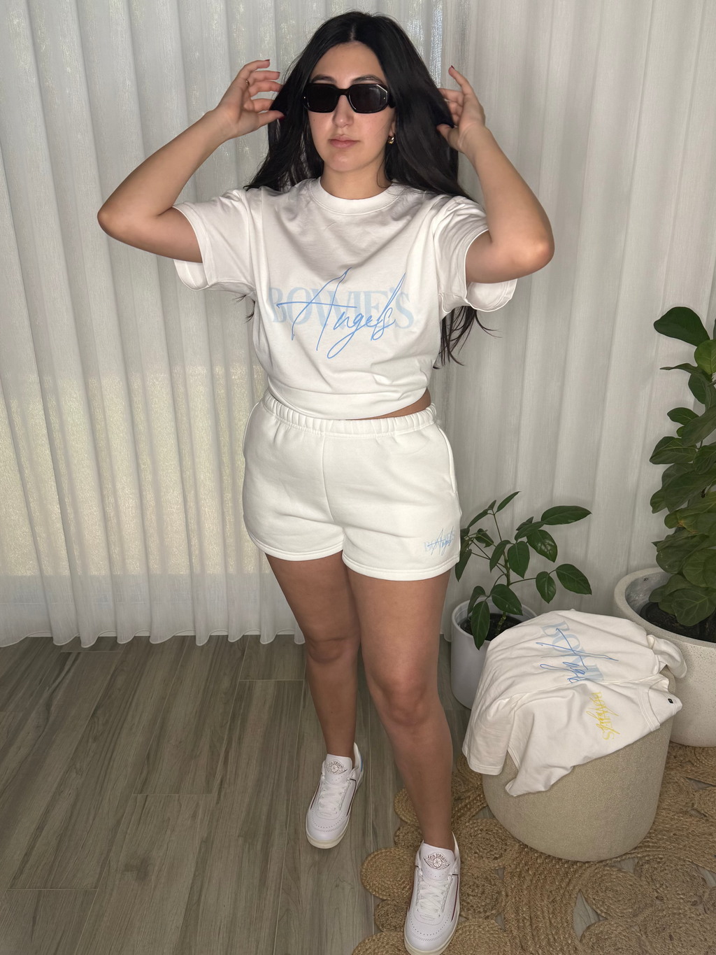 Seraphina T-Shirt - White & Azure