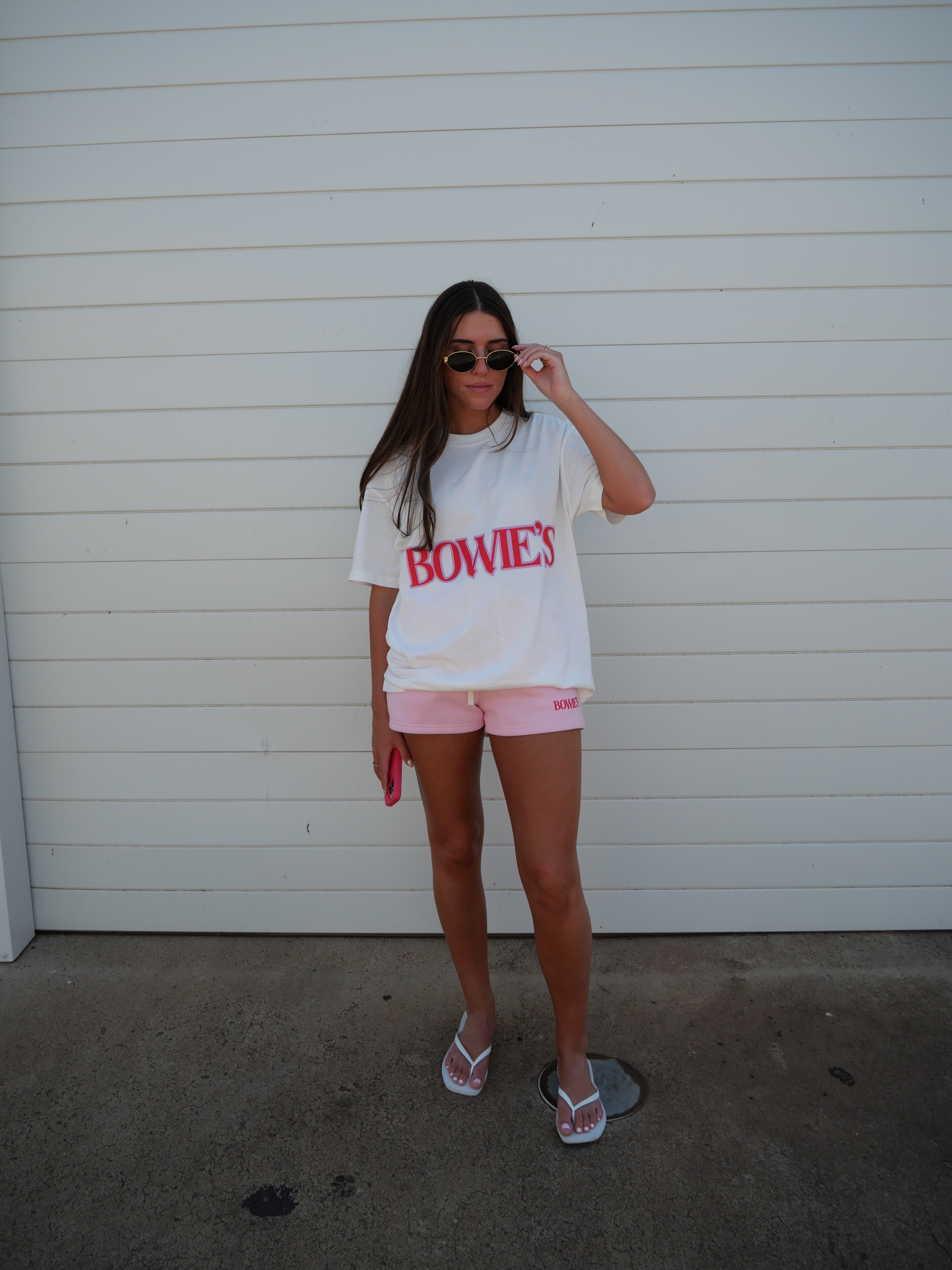 Evangeline T-Shirt - White & Rose Quartz