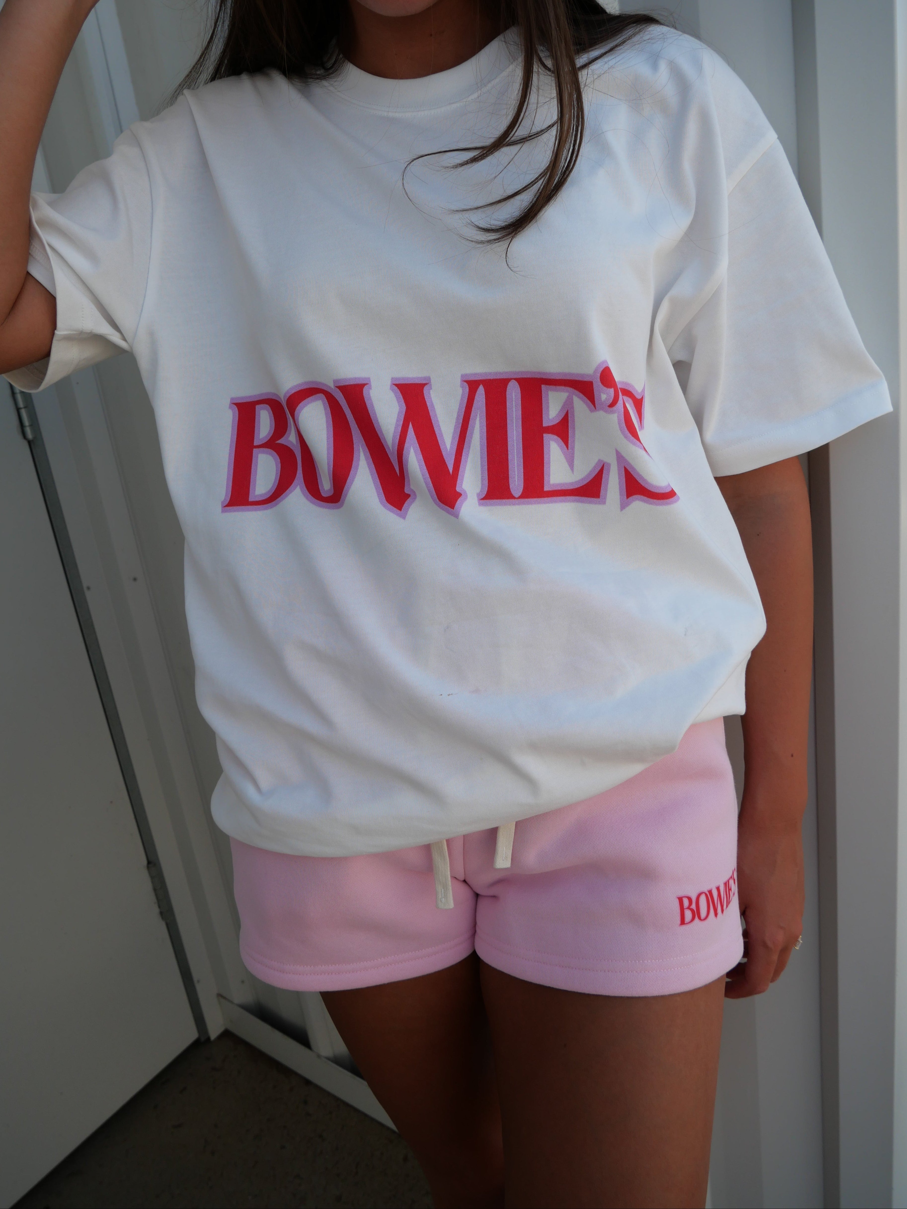 Evangeline T-Shirt - White & Rose Quartz