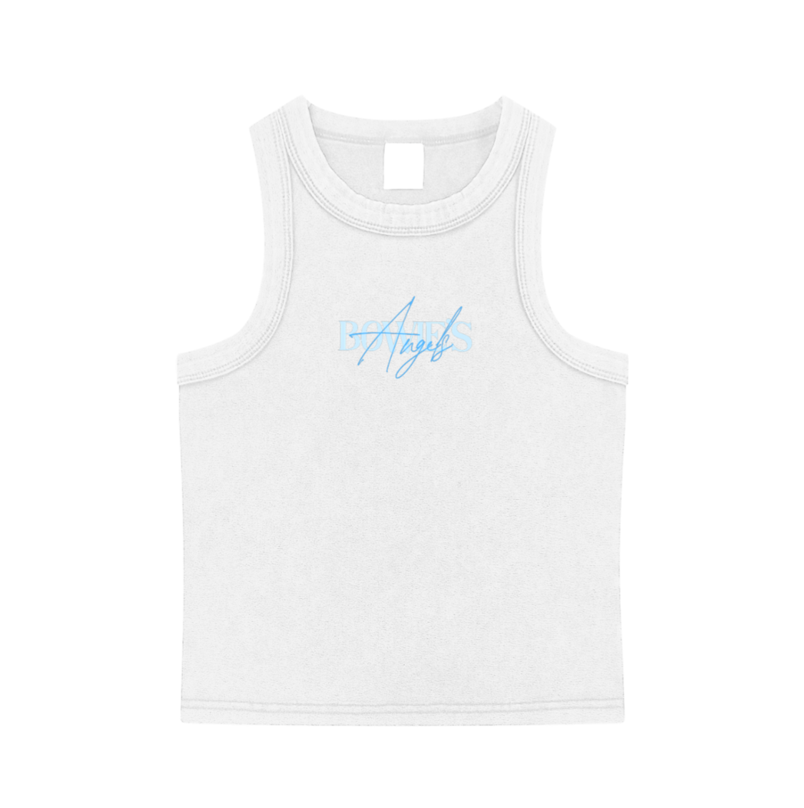 Ariel Cropped Tank -  White & Azure