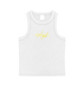 Ariel Cropped Tank - White & Limoncello